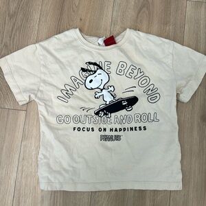Zara peanuts size 6 tee shirt
